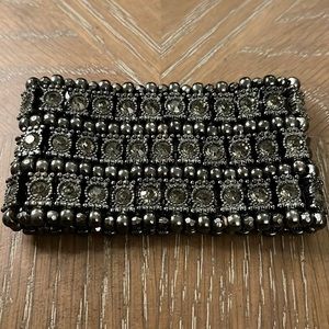 Grey with Gems wristband costume jewelry
